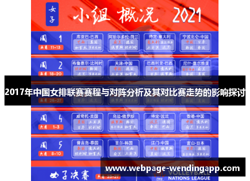 2017年中国女排联赛赛程与对阵分析及其对比赛走势的影响探讨