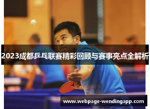 2023成都乒乓联赛精彩回顾与赛事亮点全解析