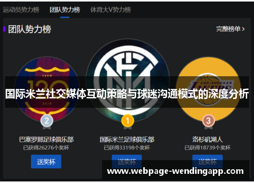 国际米兰社交媒体互动策略与球迷沟通模式的深度分析