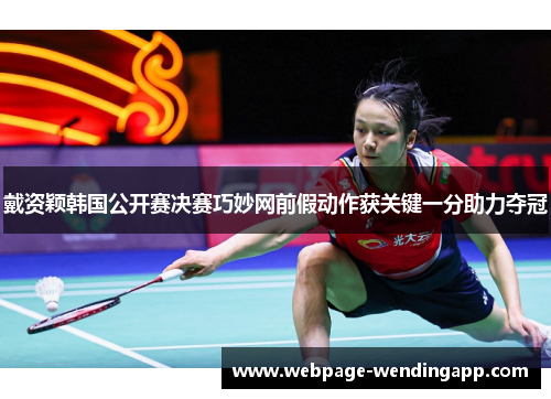 戴资颖韩国公开赛决赛巧妙网前假动作获关键一分助力夺冠